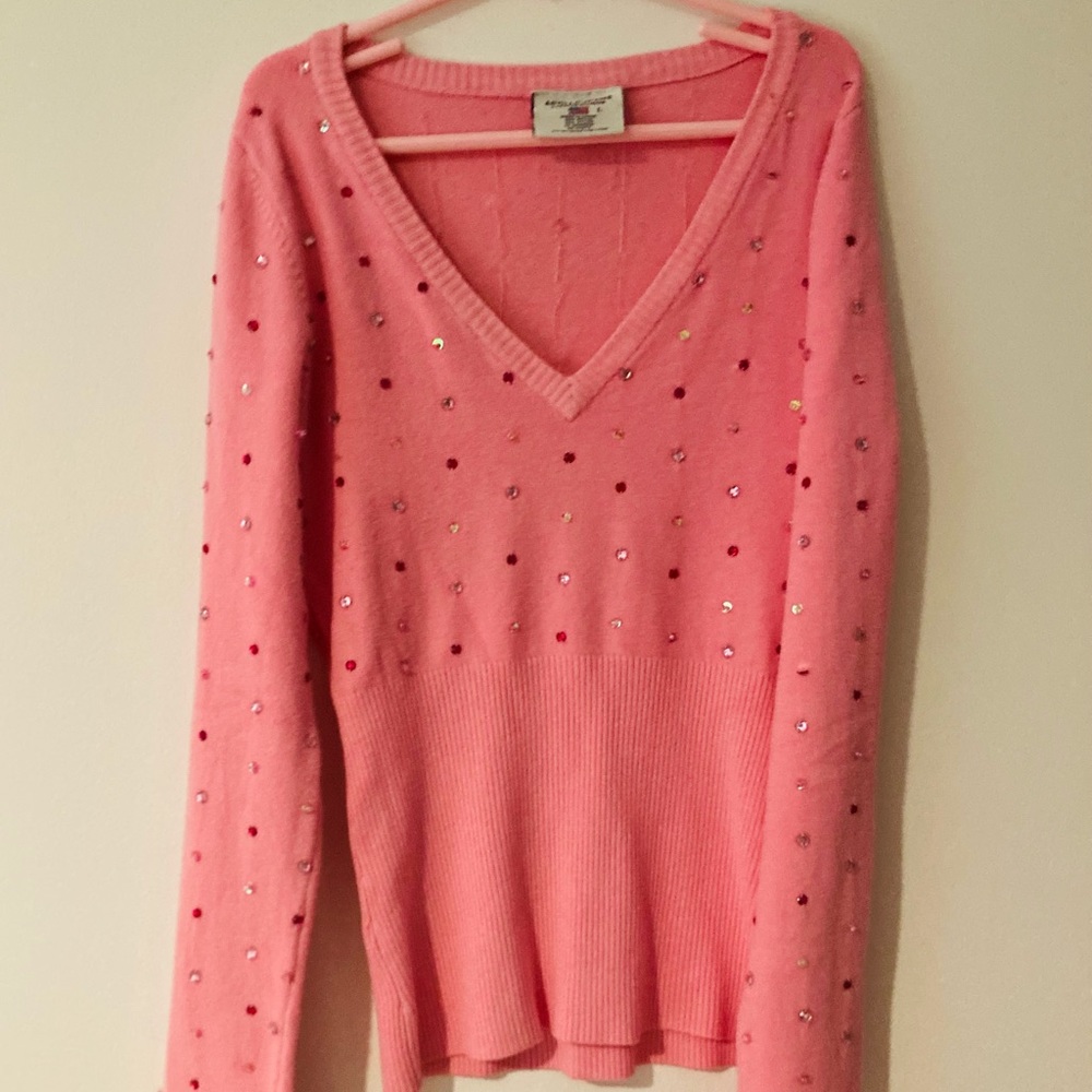 SEQUINS AND RHINESTONES SWEATER